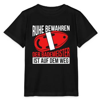 Bademeister - Stanley/Stella Kinder T-Shirt MINI CREATOR  - Schwarz - Vorne - Mikhail (115cm)