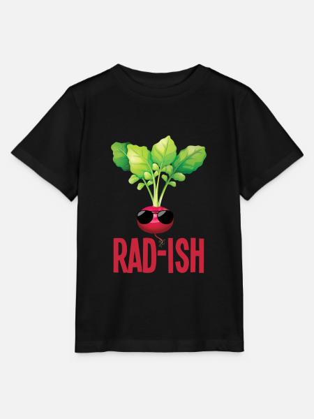 Lustiges Radieschen mit Sonnenbrille Gartenarbeit - Stanley/Stella Kinder T-Shirt MINI CREATOR - Schwarz