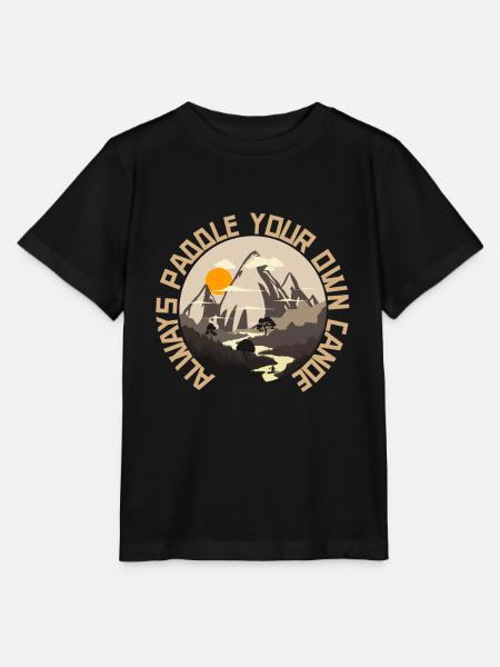 canoe kayak - Stanley/Stella Kinder T-Shirt MINI CREATOR - Schwarz
