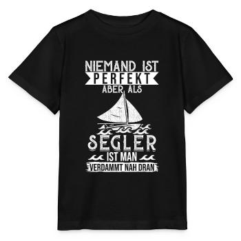 Nobody is perfect sailor sail sailing skipper - Stanley/Stella MINI CREATOR Kids’ T-Shirt - black - Front - Mikhail (115cm)