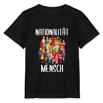 Nationalité Humaine Anti Racisme Pas de racisme - T-shirt bio MINI CREATOR Stanley/Stella Enfant - noir - Devant - Mikhail (115cm)