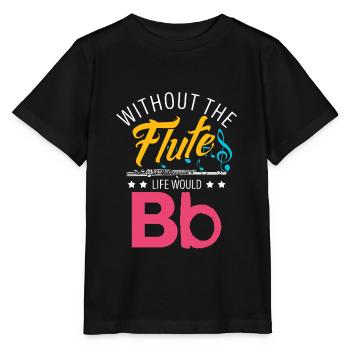 Flute - Stanley/Stella MINI CREATOR Kids’ T-Shirt - black - Front - Mikhail (115cm)
