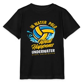 Water Polo Under Water Gift Idea - Stanley/Stella MINI CREATOR Kids’ T-Shirt - black - Front - Mikhail (115cm)