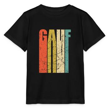 Gauf Erzgebirge Erzgebirgisch sächsisch DDR Retro - Stanley/Stella Kinder T-Shirt MINI CREATOR  - Schwarz - Vorne - Mikhail (115cm)