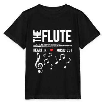 Flute - Stanley/Stella MINI CREATOR Kids’ T-Shirt - black - Front - Mikhail (115cm)