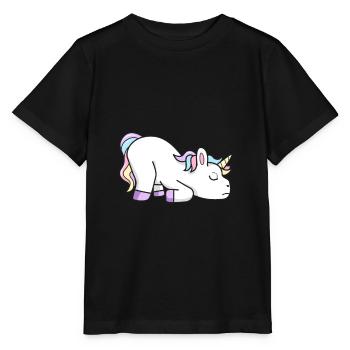 Unicorn tired - Stanley/Stella MINI CREATOR Kids’ T-Shirt - black - Front - Mikhail (115cm)