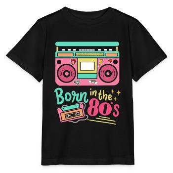 80s Born in the 80s - Stanley/Stella MINI CREATOR Kids’ T-Shirt - black - Front - Mikhail (115cm)