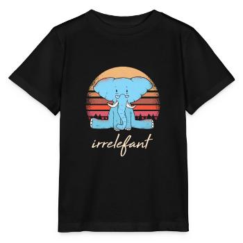 Irrelefant Elefant Wortwitz - Stanley/Stella Kinder T-Shirt MINI CREATOR  - Schwarz - Vorne - Mikhail (115cm)