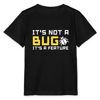 bug feature computer science code programmer program - Stanley/Stella MINI CREATOR Kids’ T-Shirt - black - Front - Mikhail (115cm)