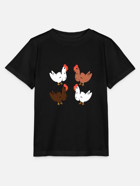 Hühner - Stanley/Stella Kinder T-Shirt MINI CREATOR - Schwarz