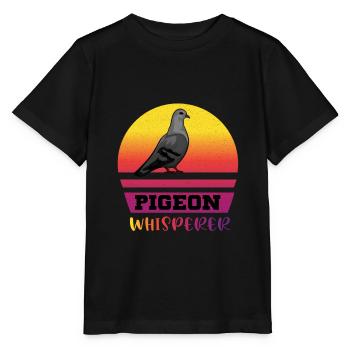 Pigeon Whisperer - pigeon pigeon pigeon fancier - Stanley/Stella MINI CREATOR Kids’ T-Shirt - black - Front - Mikhail (115cm)
