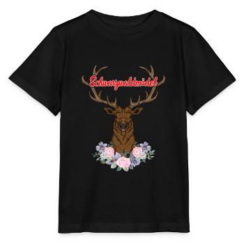 Schwarzwaldmädel Hirsch Geweih - Stanley/Stella Kinder T-Shirt MINI CREATOR  - Schwarz - Vorne - Mikhail (115cm)