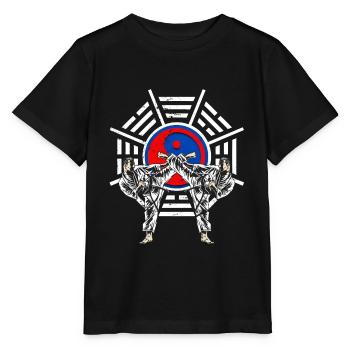 Taekwondo Kampfsport - Stanley/Stella Kinder T-Shirt MINI CREATOR  - Schwarz - Vorne - Mikhail (115cm)