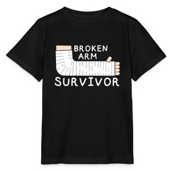 Fracture du bras survivant fracture du bras os cassé - T-shirt bio MINI CREATOR Stanley/Stella Enfant - noir - Devant - Mikhail (115cm)