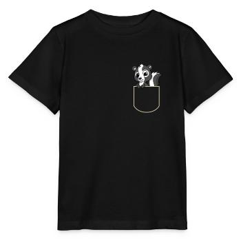 Stinker Animal In Pocket Gift Skunk Pocket T-Shirt - Stanley/Stella MINI CREATOR Kids’ T-Shirt - black - Front - Mikhail (115cm)
