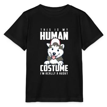 Husky - Stanley/Stella MINI CREATOR Kids’ T-Shirt - black - Front - Mikhail (115cm)