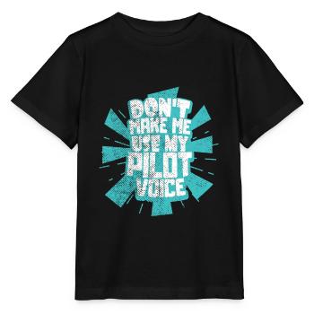 Pilot - Stanley/Stella Kinder T-Shirt MINI CREATOR  - Schwarz - Vorne - Mikhail (115cm)