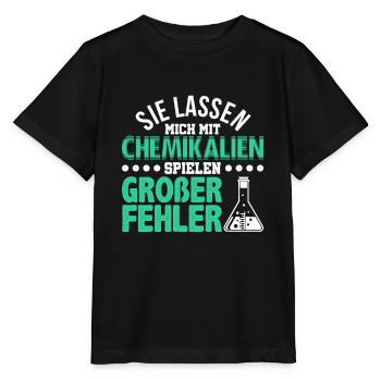 Chemiker - Stanley/Stella Kinder T-Shirt MINI CREATOR  - Schwarz - Vorne - Mikhail (115cm)