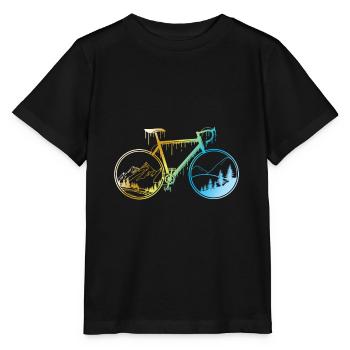 Conception de vélo de gravier - T-shirt bio MINI CREATOR Stanley/Stella Enfant - noir - Devant - Mikhail (115cm)