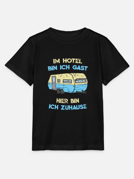 Im Hotel Bin Ich Gast Camping Wohnwagen - Stanley/Stella Kinder T-Shirt MINI CREATOR  - Schwarz