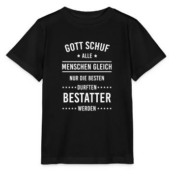 Bestatter Bestattung Beerdigung Friedhof Geschenk - Stanley/Stella Kinder T-Shirt MINI CREATOR  - Schwarz - Vorne - Mikhail (115cm)