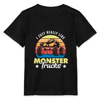 Monster Truck Monster Truck - Stanley/Stella MINI CREATOR Kids’ T-Shirt - black - Front - Mikhail (115cm)