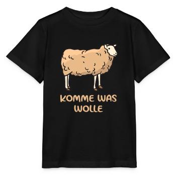 Komme Was Wolle Schaf Wortwitz - Stanley/Stella Kinder T-Shirt MINI CREATOR  - Schwarz - Vorne - Mikhail (115cm)