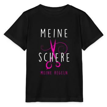 Meine Schere meine Regeln - Stanley/Stella Kinder T-Shirt MINI CREATOR  - Schwarz - Vorne - Mikhail (115cm)
