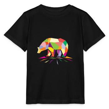 Polygon Bär - Stanley/Stella Kinder T-Shirt MINI CREATOR  - Schwarz - Vorne - Mikhail (115cm)