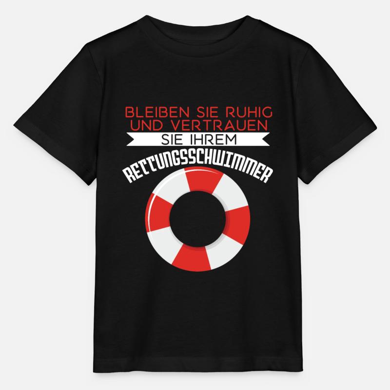 Ich Bin Rettungsschwimmer - Stanley/Stella Kinder T-Shirt MINI CREATOR  - Schwarz