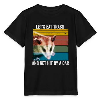 Eat Trash Possum animaux cadeau - T-shirt bio MINI CREATOR Stanley/Stella Enfant - noir - Devant - Mikhail (115cm)