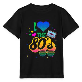 Love the eighties sunglasses cassette - Stanley/Stella MINI CREATOR Kids’ T-Shirt - black - Front - Mikhail (115cm)