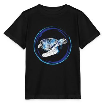 Schildkröte Ozean Kinder - Stanley/Stella Kinder T-Shirt MINI CREATOR  - Schwarz - Vorne - Mikhail (115cm)