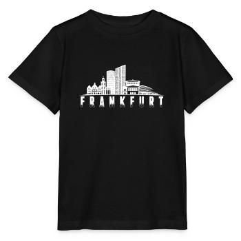 Frankfurter Skyline Frankfurt Am Main Stadt Motiv - Stanley/Stella Kinder T-Shirt MINI CREATOR  - Schwarz - Vorne - Mikhail (115cm)