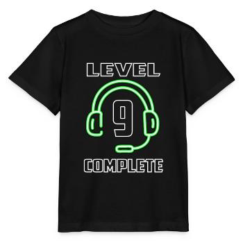 9. Geburtstag 9 Jahre Gamer Zocker Geschenkidee - Stanley/Stella Kinder T-Shirt MINI CREATOR  - Schwarz - Vorne - Mikhail (115cm)