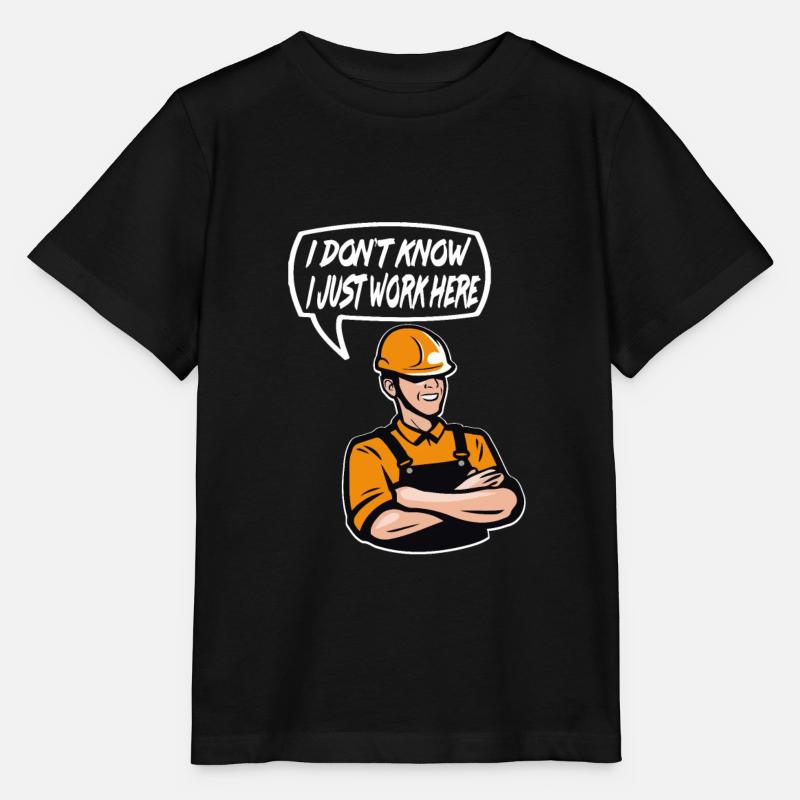 Conception de site de construction pour les travailleurs de la construction - T-shirt bio MINI CREATOR Stanley/Stella Enfant - noir