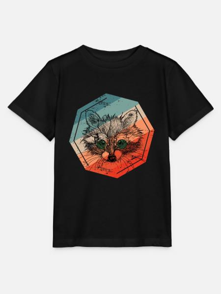 Ours raton laveur - T-shirt bio MINI CREATOR Stanley/Stella Enfant - noir