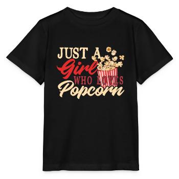 Femme pop-corn - T-shirt bio MINI CREATOR Stanley/Stella Enfant - noir - Devant - Mikhail (115cm)
