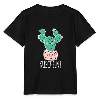 Lustig Süßer Kaktus zum Kuscheln Kakteen Geschenk - Stanley/Stella Kinder T-Shirt MINI CREATOR  - Schwarz - Vorne - Mikhail (115cm)