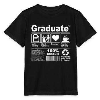 Diplômé - T-shirt bio MINI CREATOR Stanley/Stella Enfant - noir - Devant - Mikhail (115cm)