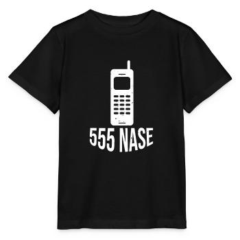 555 Nase Telefonnummer Handy Spooner Geschenk - Stanley/Stella Kinder T-Shirt MINI CREATOR  - Schwarz - Vorne - Mikhail (115cm)