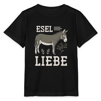 Esel Pferd Landei - Stanley/Stella Kinder T-Shirt MINI CREATOR  - Schwarz - Vorne - Mikhail (115cm)