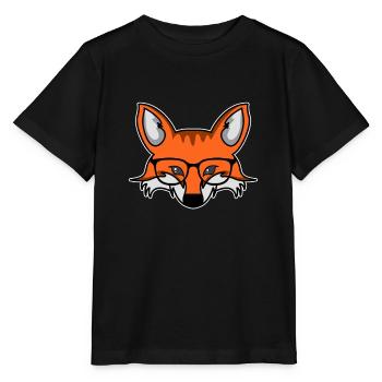 Smart Nerdy Fuchs Mit Brille - Stanley/Stella Kinder T-Shirt MINI CREATOR  - Schwarz - Vorne - Mikhail (115cm)