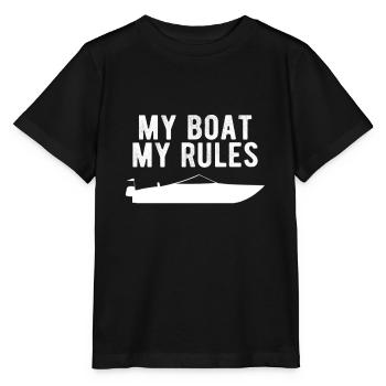 BATEAU: Mon bateau mes règles - T-shirt bio MINI CREATOR Stanley/Stella Enfant - noir - Devant - Mikhail (115cm)