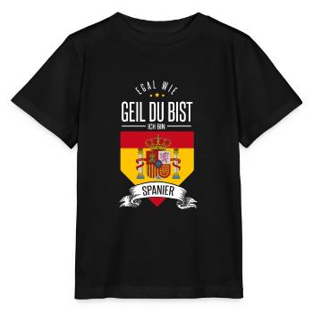 Spanien - Stanley/Stella Kinder T-Shirt MINI CREATOR  - Schwarz - Vorne - Mikhail (115cm)