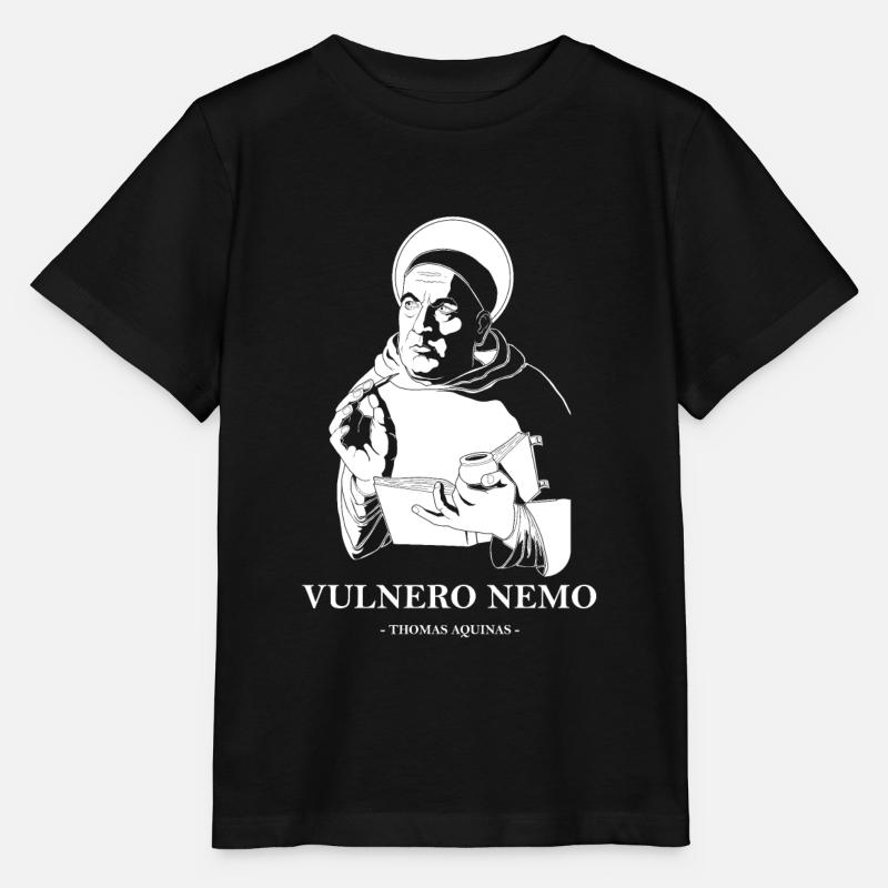Citation de Vulnero Nemo catholique Saint Thomas d'Aquin - T-shirt bio MINI CREATOR Stanley/Stella Enfant - noir