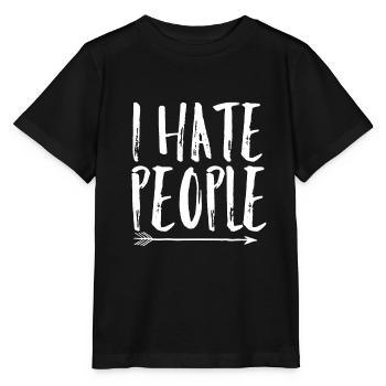 I hate People - Stanley/Stella Kinder T-Shirt MINI CREATOR  - Schwarz - Vorne - Mikhail (115cm)
