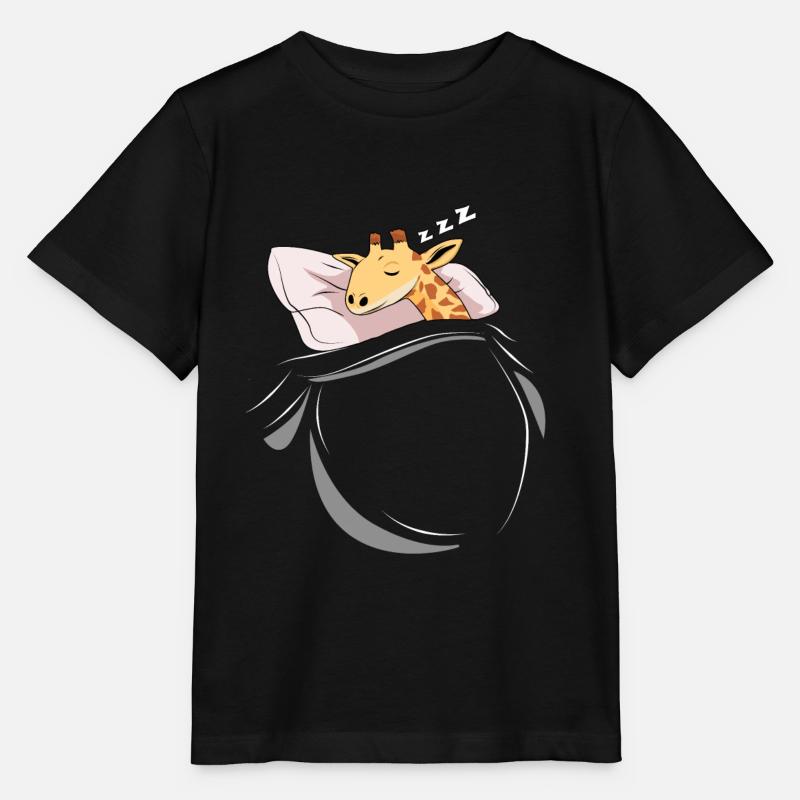 Schlafende und schlumende Giraffe - Stanley/Stella Kinder T-Shirt MINI CREATOR  - Schwarz