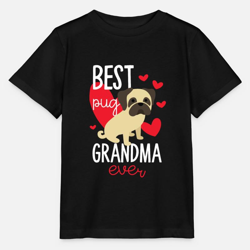 Mops Oma Geschenk - Stanley/Stella Kinder T-Shirt MINI CREATOR  - Schwarz