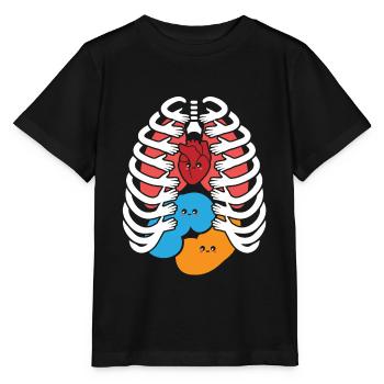 Cute human anatomy body parts organs - Stanley/Stella MINI CREATOR Kids’ T-Shirt - black - Front - Mikhail (115cm)